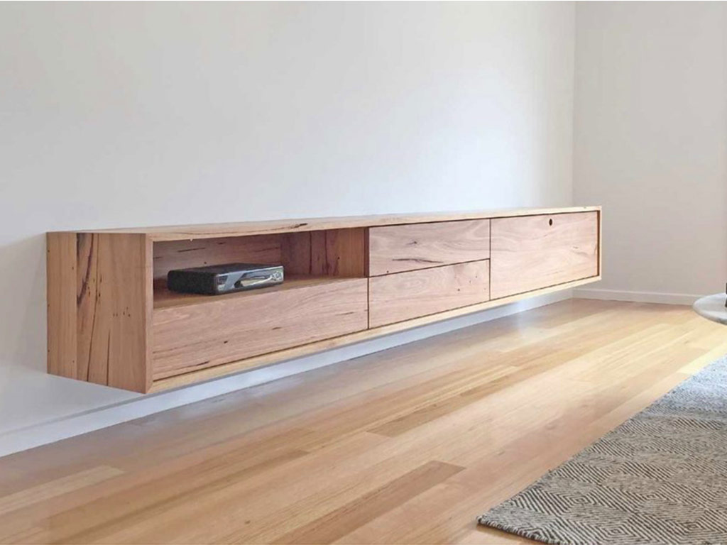Custom Timber Floating Entertainment Units Made In Melbourne By Kithe