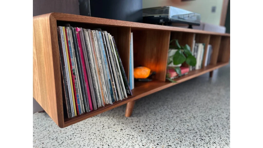 vinyl record storage, DJ console