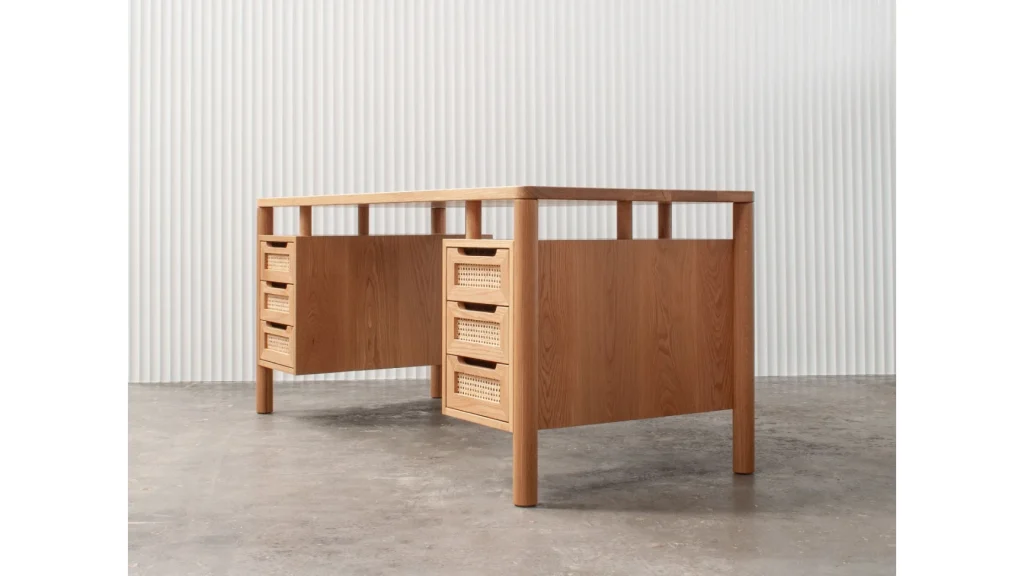 Kithe-Heron-American-oak-desk-rattan-drawers-2