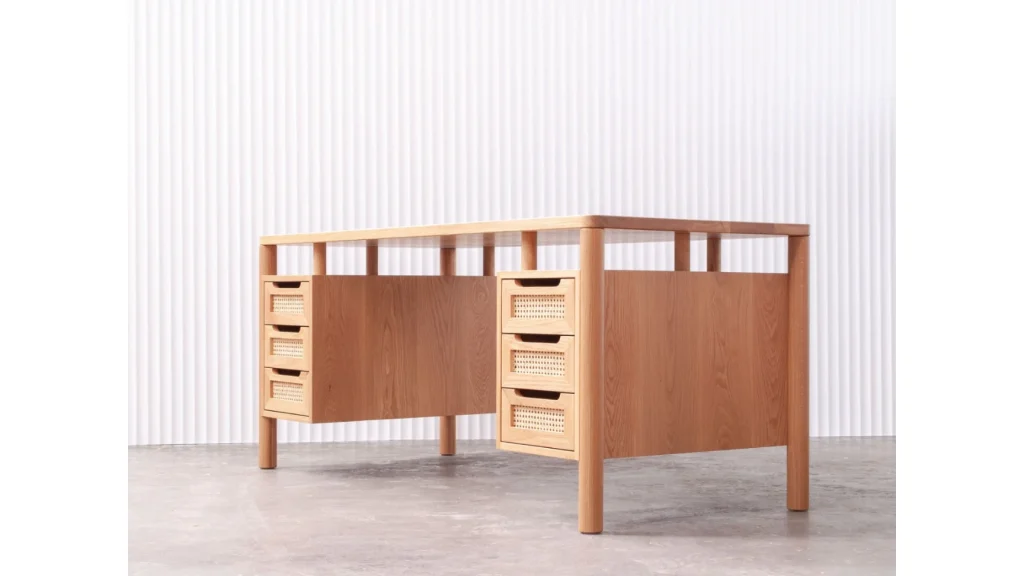 Kithe-Heron-American-oak-desk-rattan-drawers-3