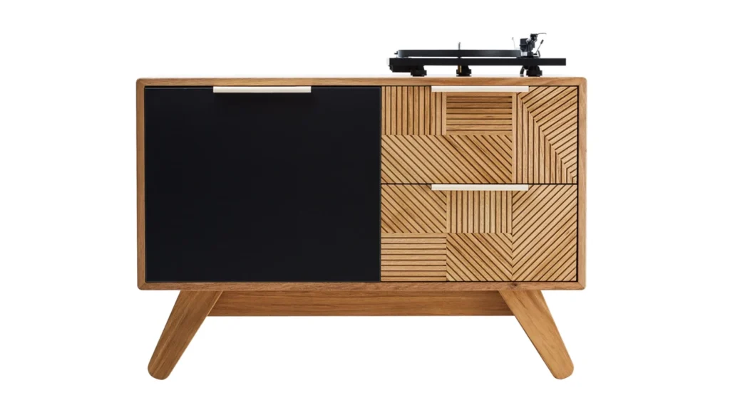 Kithe-Tasmanian-oak-Hendrix-record-player-turntable-sideboard-cabinet-audio-listening-station-2